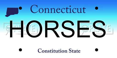 HORSES Connecticut License Plate