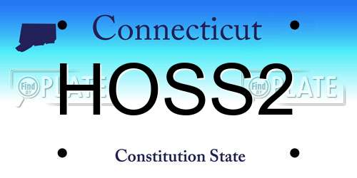 HOSS2 Connecticut License Plate