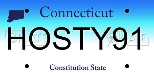 HOSTY91 Connecticut License Plate