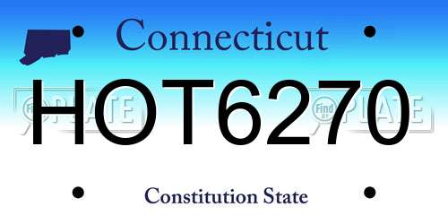HOT6270 Connecticut License Plate