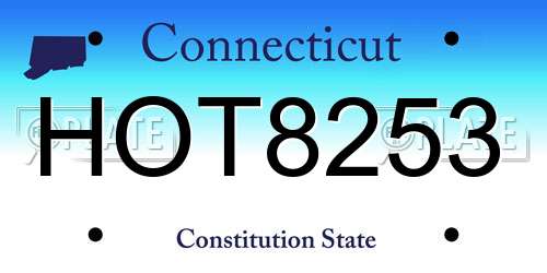 HOT8253 Connecticut License Plate