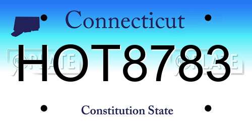 HOT8783 Connecticut License Plate