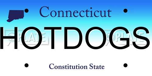 HOTDOGS Connecticut License Plate