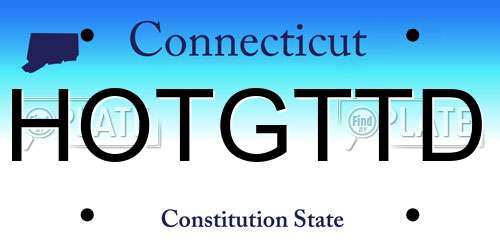HOTGTTD Connecticut License Plate