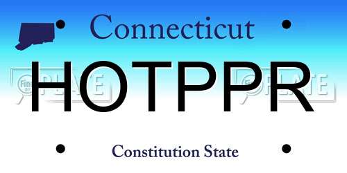 HOTPPR Connecticut License Plate