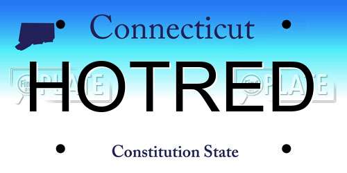 HOTRED Connecticut License Plate