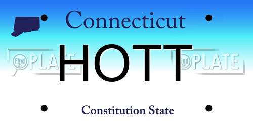 HOTT Connecticut License Plate