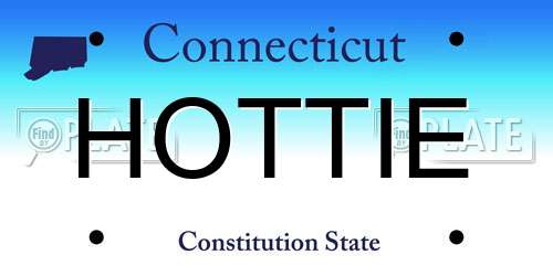 HOTTIE Connecticut License Plate