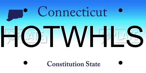 HOTWHLS Connecticut License Plate