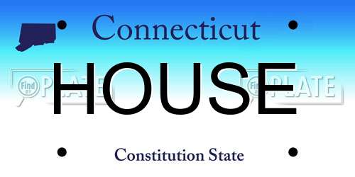 HOUSE Connecticut License Plate