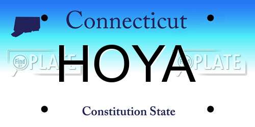 HOYA Connecticut License Plate