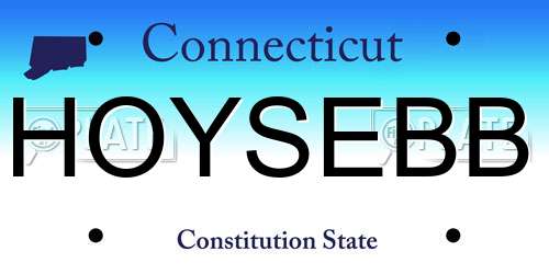 HOYSEBB Connecticut License Plate