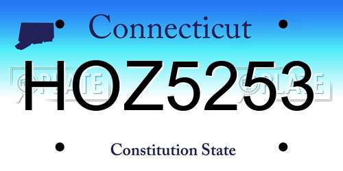 HOZ5253 Connecticut License Plate
