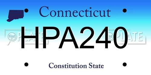 HPA240 Connecticut License Plate