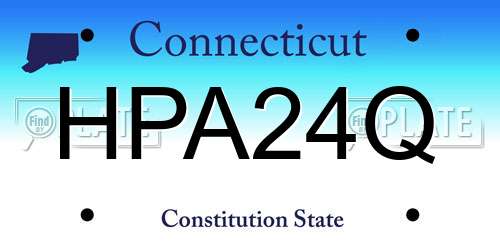 HPA24Q Connecticut License Plate
