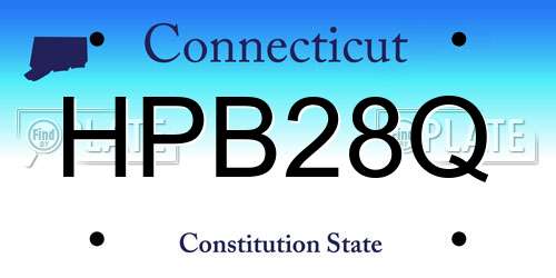 HPB28Q Connecticut License Plate