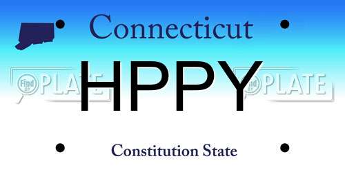 HPPY Connecticut License Plate