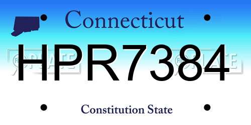 HPR7384 Connecticut License Plate