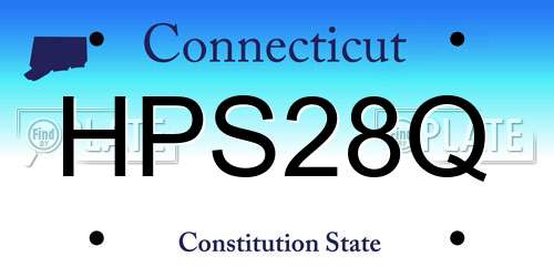 HPS28Q Connecticut License Plate