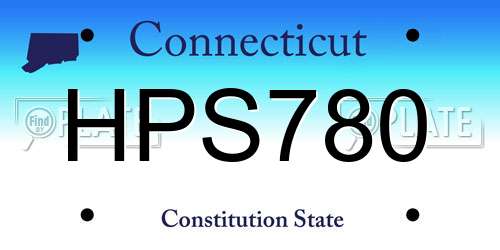 HPS780 Connecticut License Plate