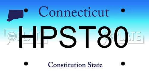 HPST80 Connecticut License Plate