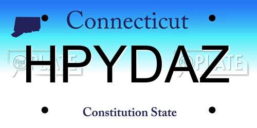 HPYDAZ Connecticut License Plate