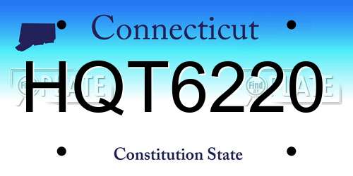 HQT6220 Connecticut License Plate
