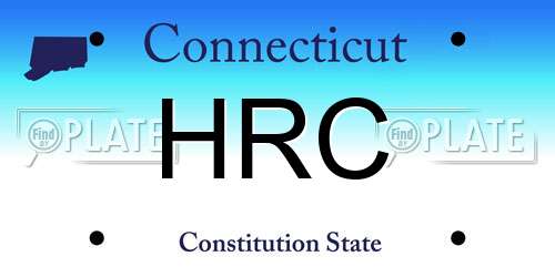 HRC Connecticut License Plate