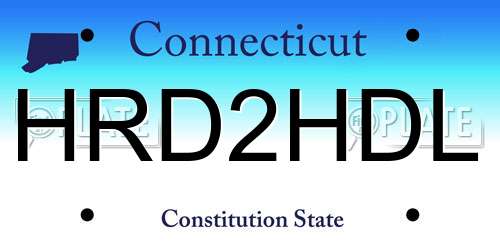 HRD2HDL Connecticut License Plate