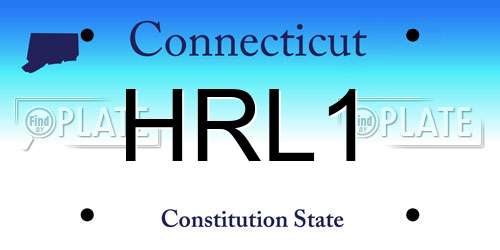 HRL1 Connecticut License Plate