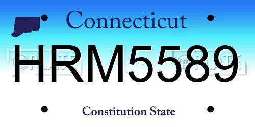 HRM5589 Connecticut License Plate
