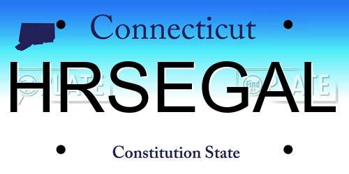 HRSEGAL Connecticut License Plate