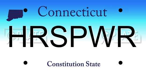 HRSPWR Connecticut License Plate