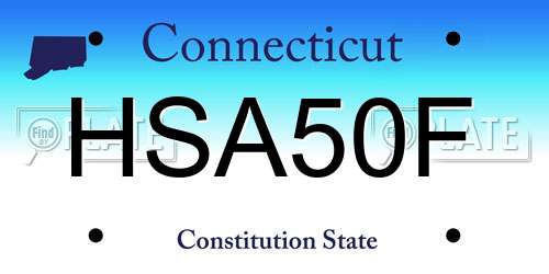 HSA50F Connecticut License Plate
