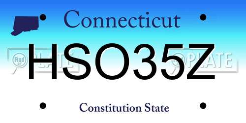 HSO35Z Connecticut License Plate