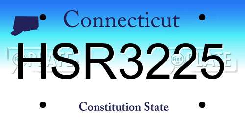 HSR3225 Connecticut License Plate