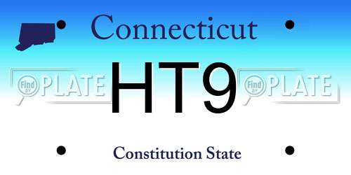 HT9 Connecticut License Plate