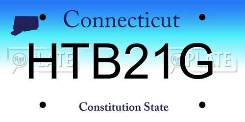 HTB21G Connecticut License Plate
