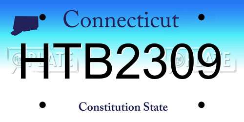 HTB2309 Connecticut License Plate