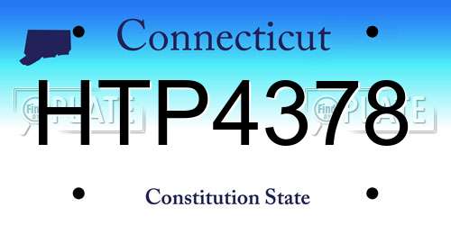 HTP4378 Connecticut License Plate
