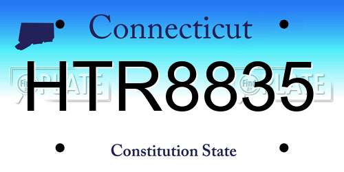 HTR8835 Connecticut License Plate