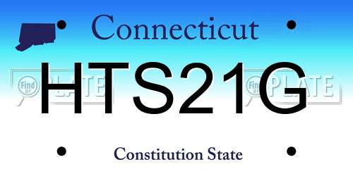 HTS21G Connecticut License Plate