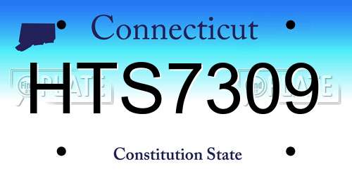 HTS7309 Connecticut License Plate