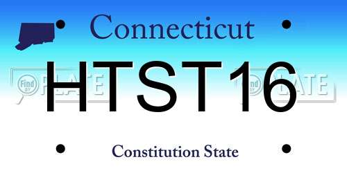 HTST16 Connecticut License Plate