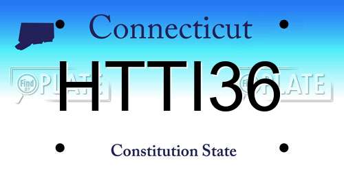 HTTI36 Connecticut License Plate