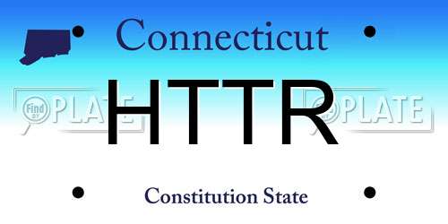 HTTR Connecticut License Plate