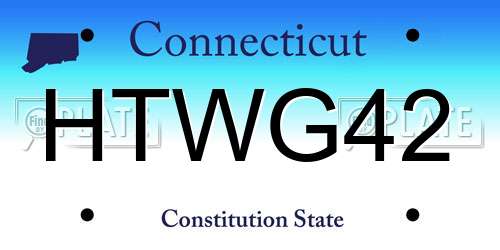 HTWG42 Connecticut License Plate