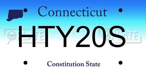 HTY20S Connecticut License Plate