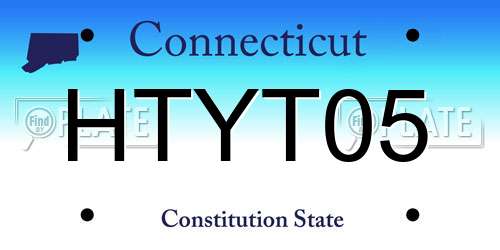 HTYT05 Connecticut License Plate
