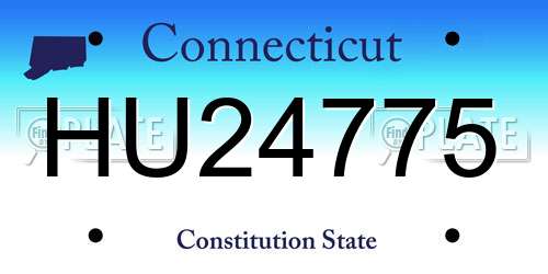HU24775 Connecticut License Plate